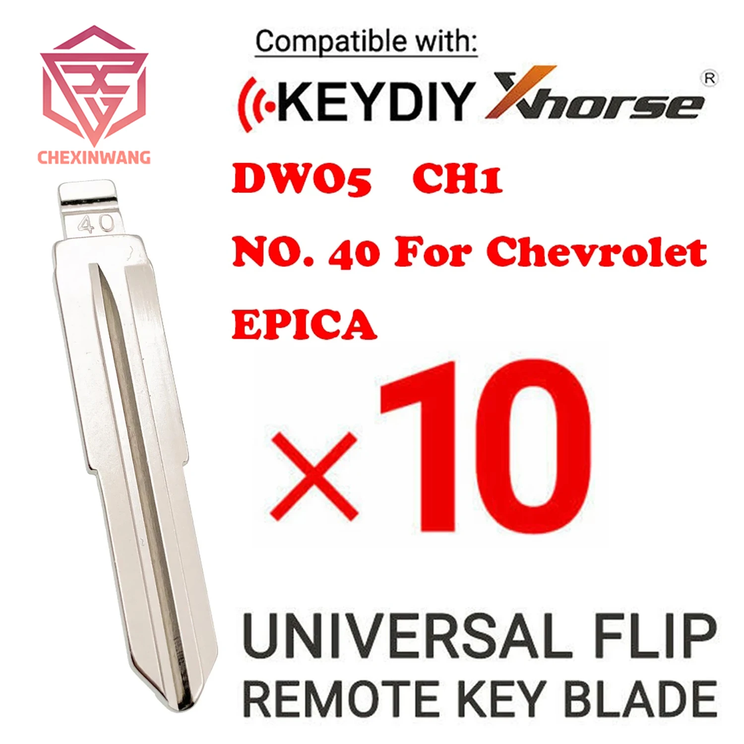 10 шт./лот #40 KD VVDI Remote Blade DWO5 Металлическая Заготовка Неразрезного Откидного Ключа для Chevrolet EPICA для KEYDIY KD Xhorse JMD Изображение 0
