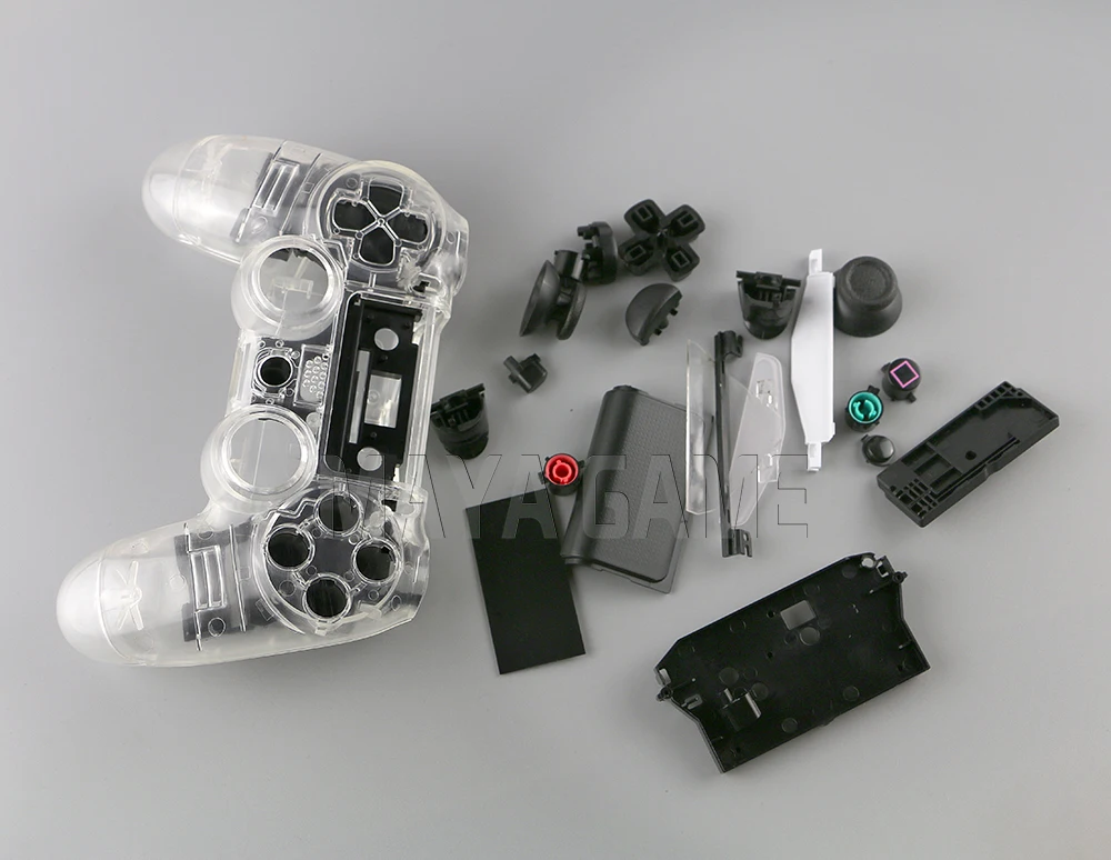 6 комплектов OCGAME для Playstatios, 4 Замены прозрачных корпусов для контроллера PS4, прозрачная оболочка и кнопки Изображение 2