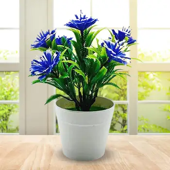 1 Комплект Искусственный цветок Искусственный горшок для растений Украшения для подоконника Цветок Капок Имитация микроландшафта Бонсай для сада