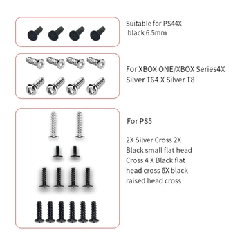 1 комплект сменных аксессуаров для PS4 PS5 ONE Series X S Для ремонта ручки с помощью набора винтов Cross T6T8 для ремонта ручки