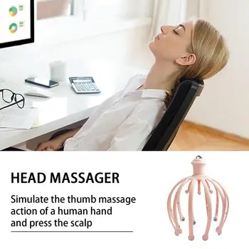 1 шт. Ручной массажер для головы, расслабляющий кожу головы, Массажер для тела, снимающий мышечное напряжение, усталость, инструмент для массажа головы