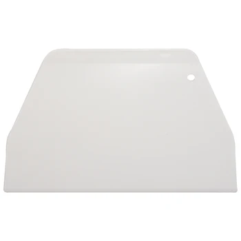 19 см x 12,5 см Плоский белый пластиковый декоратор для торта, инструмент для скребка для теста