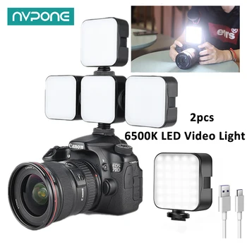 2шт 6500K LED Video Light Перезаряжаемая Камера Light Fill Lamp Портативное Освещение для Фотосъемки DJI Sony DSLR Canon Camera