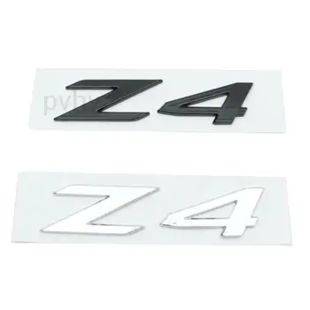3D ABS Клей Хромированный Черный Логотип Z4 Буквы Эмблемы Значок Заднего Багажника Автомобиля Наклейка Для BMW Z4 E85 E89 G29 Z4 Стикеры Аксессуары