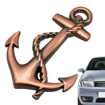 3D Эмблема в форме якоря, Декоративный металлический боковой логотип, задний логотип, наклейка на дверь, Декоративные автомобильные лодки, корпус