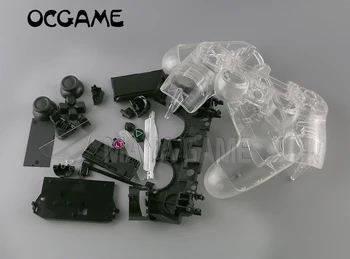 6 комплектов OCGAME для Playstatios, 4 Замены прозрачных корпусов для контроллера PS4, прозрачная оболочка и кнопки