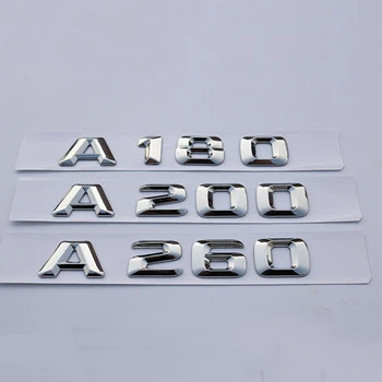 ABS 3D Хромированные Автомобильные Буквы Эмблема Заднего Багажника Значок Логотип Наклейки Для Mercedes Benz A180 A200 A260 W176 W177 Буквы Аксессуары