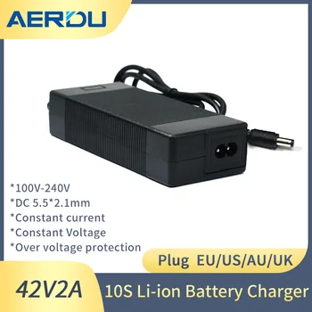 AERDU42V 54,6 V 2A зарядное устройство DC5.5*2,1 разъем 18650 зарядное устройство подходит для электрического велосипеда, скутера, входного источника питания переменного тока 100-240 В