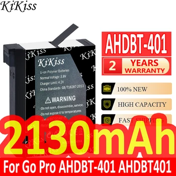 KiKiss Мощный аккумулятор 2130 мАч для Go Pro AHDBT-401 AHDBT401 Литий-ионный Цифровой Фотоаппарат Для GoPro 4 HD Hero 4 Hero4 Для GoPro4