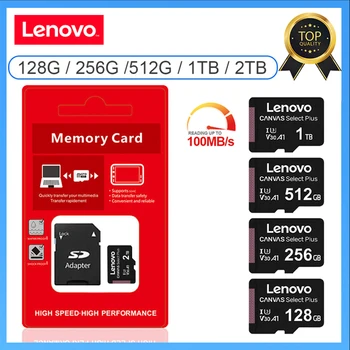 Lenovo High Capacity A1 SD Card Ultra 1TB 2TB Micro TF /SD Card U3 Высокоскоростная Карта Памяти 128 гб Для Телефона/ ПК/Цифровой камеры