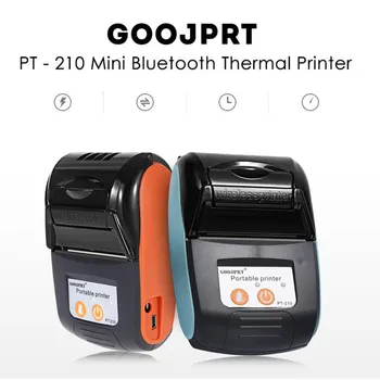Mp210 Портативный термопринтер чеков Bluetooth, Мини-беспроводной термопринтер этикеток Bluetooth, принтер чеков
