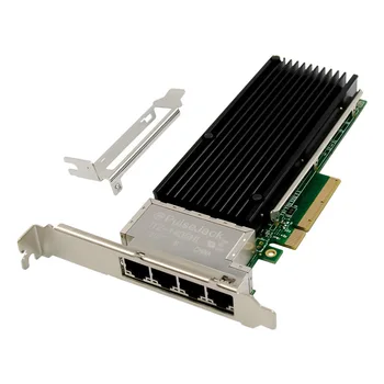 PCI-E 10 Гигабитная Сетевая карта X710-DA4 С Четырьмя Портами Настольного Компьютера Сервер RJ45 Qunhui Computer Мягкая Маршрутизация