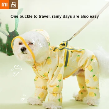 Xiaomi Youpin Дождевик для домашних животных, комбинезон с капюшоном, водонепроницаемый светоотражающий дождевик для собак 