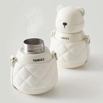 YANISstainless стальная чашка-термос оптом с соломинкой для мужчин и женщин, трендовая портативная чашка для воды с высоким уровнем внешнего вида