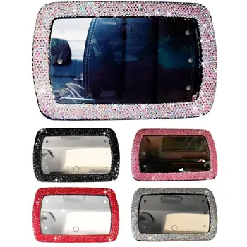 Автомобильное косметическое зеркало с сенсорным экраном, 6 ярких светодиодных ламп, солнцезащитное Косметическое зеркало со светодиодной подсветкой для женщин