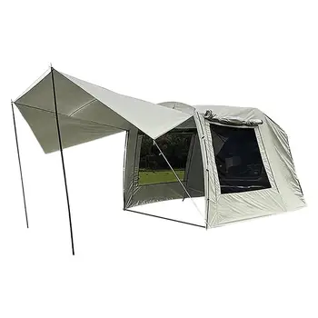 Автомобильный тент, солнцезащитный козырек, задняя палатка кемпингового внедорожника, Большое пространство для 5-6 человек, Легкий и компактный, с сумкой для хранения, практичный