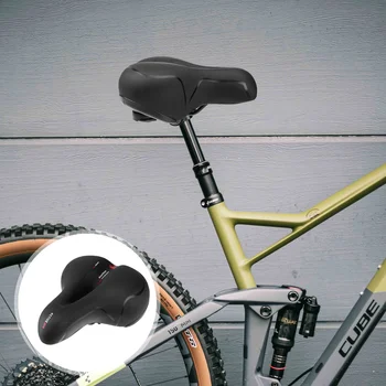 Амортизирующее сиденье велосипеда, удобное сменное седло с широкой подкладкой и шаровой конструкцией подвески
