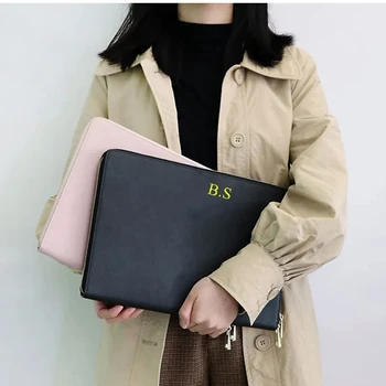Бесплатная индивидуальная сумка для ноутбука из сафьяновой искусственной кожи для Macbook 13-дюймовый компьютерный чехол Портфель с крокодиловым узором дорожная сумка
