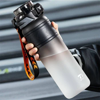 Бутылка для воды Tritan Большой емкости Мужской Термостойкий Пластиковый чайник для фитнеса Портативный Летний