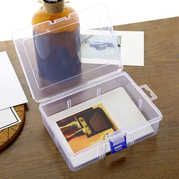 Вместительный Прозрачный пластиковый ящик для хранения косметики, футляр для хранения косметики, прямоугольный прозрачный футляр для коллекции, органайзер