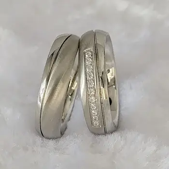 Высококачественные наборы обручальных колец для пар, не тускнеющих, Для мужчин и женщин, для любителей вечной моды, Ювелирное кольцо из нержавеющей стали