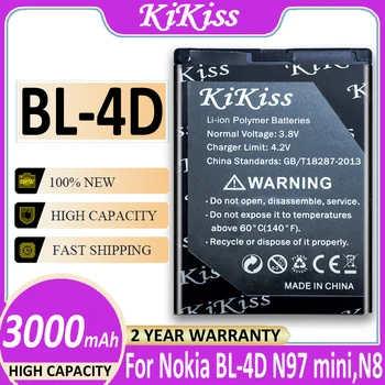Высококачественный 3000 мАч BL 4D BL-4D Аккумулятор для Nokia N97mini N97 Mini N8 N8-00 E5 E5-00 E7 E7-00 T7 T7-00 702T N5 808 Аккумулятор BL4D