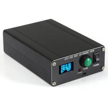 Готовый Автоматический антенный тюнер ATU-100 1,8-50 МГц ATU-100mini от N7DDC 7x7 + Mini 0.96 OLED + Металлический корпус + батарея 1350 МА