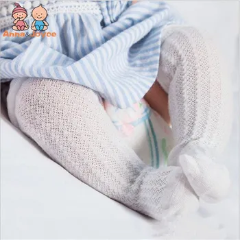Детские носки до колен Для мальчиков и девочек, хорошая воздухопроницаемость, Грелка для ног Для новорожденных, Одежда для ног из хлопчатобумажной сетки