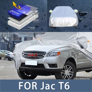 Для JAC T6 Полная защита автомобиля от снега, солнцезащитный козырек, Водонепроницаемые Пылезащитные Внешние Автомобильные аксессуары