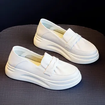 Женская обувь 2023 года, высококачественные новые женские туфли на плоской подошве с круглым носком, дышащие уличные лоферы на плоской подошве с однотонной обувью, женские Zapatos