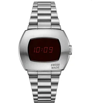 Квадратные электронные часы мужского швейцарского модного бренда High Sense Ins Модные часы высокого класса могут быть выгравированы