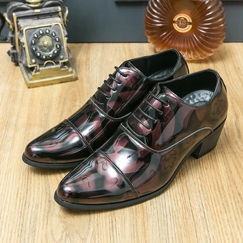Классические кожаные туфли на высоком каблуке, мужская обувь для свадебных банкетов, деловая мужская обувь для внешней торговли, Кубинская обувь для мужчин