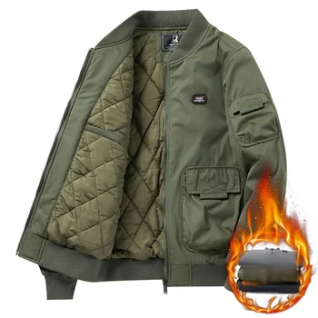 Куртка-бомбер Мужская Военная Тактическая с несколькими карманами, теплые зимние пальто, парки элитных брендов, хлопок, новинка ВВС