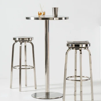 Кухонный барный стул Nordic Web Celebrity, простой барный стул, современный промышленный чугунный Художественный барный стул из нержавеющей стали 201
