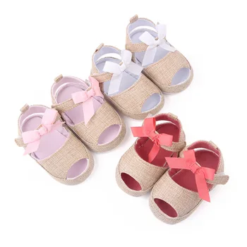 Летние детские сандалии с бабочками, детская обувь с мягкой подошвой из конопли, сандалии для новорожденных, прогулочная обувь Sapatos De Bebe