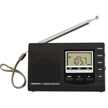 Мини Портативные радиоприемники FM / MW / SW приемник с цифровым будильником FM/ AM радио Хороший звуковой приемник в подарок родителям