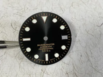 Модифицированный циферблат часов с черной надписью sun grain 28,5 мм яркие аксессуары подходят для механизма NH35
