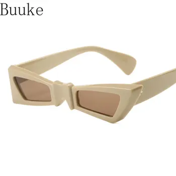 Модные Уникальные женские Солнцезащитные очки с кошачьим глазом 2023 года, Оттенки UV400, Винтажные Нерегулярные Мужские Солнцезащитные Очки с заклепками.