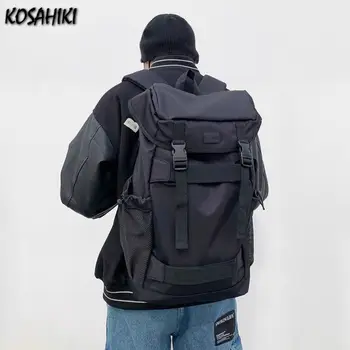 Модный Корейский рюкзак в стиле хип-хоп, вместительный Корейский рюкзак, уличная одежда, дорожные сумки на открытом воздухе, женские рюкзаки в стиле гранж Y2k, универсальные Японские рюкзаки