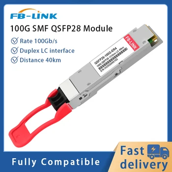 Модуль приемопередатчика FB-LINK 100G QSFP28 ER4 Duplex LC SMF 1310 нм 40 км совместим с Cisco, juniper, Huawei, Mellanox, NVIDIA и др.