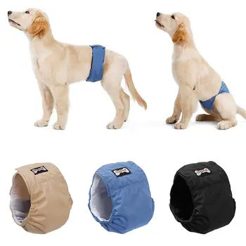 Моющиеся подгузники для собак, впитывающие влагу, Регулируемые Физиологические штаны для собак для щенков, Многоразовые Трусики для собак, шорты