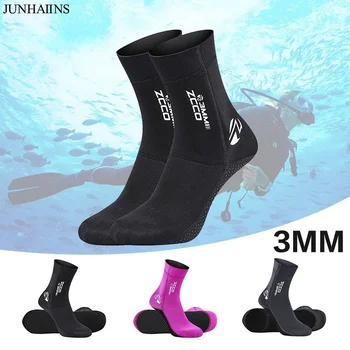 Мужские и женские носки для дайвинга в водных видах спорта, резиновые носки из неопрена толщиной 3 мм, противоскользящий гидрокостюм для подводного плавания с аквалангом