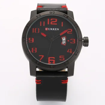 Мужские часы Curren от ведущего бренда с большим цифровым циферблатом, деловые мужские водонепроницаемые кварцевые наручные часы с силиконовым ремешком для джентльменов