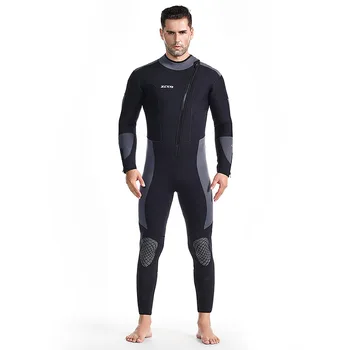 Мужской водолазный костюм 5 мм, неопреновый гидрокостюм, теплый зимний костюм для подводного плавания, полный комплект снаряжения для плавания, серфинга, каякинга