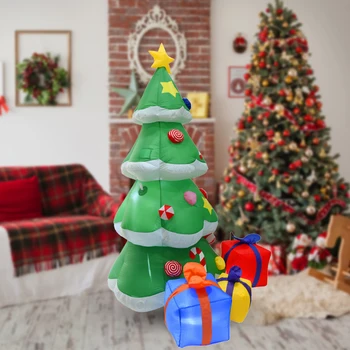 Надувная светящаяся Рождественская елка со светодиодной подсветкой, Украшение для Рождественской елки, Открытый Газон, Двор, Домашний декор