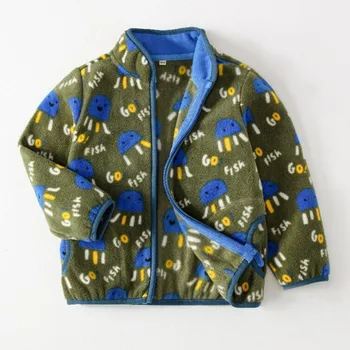 Новая весенне-осенняя детская одежда для маленьких мальчиков и девочек, флисовые куртки, толстовки, мягкие теплые разноцветные медузы