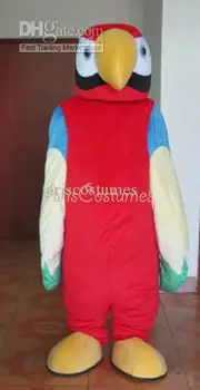 Новая Горячая распродажа для взрослых, Пенопластовый Милый Забавный Красный попугай, модный мультяшный костюм талисмана, Плюшевый Рождественский маскарадный костюм талисмана на Хэллоуин