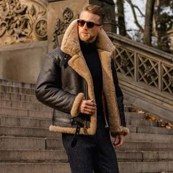 Новая мужская осенне-зимняя меховая куртка, мужские непромокаемые топы, легкие ветрозащитные теплые топы, утепленная куртка на подкладке большего размера