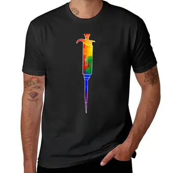 Новая футболка Rainbow Pipettor, короткая футболка, летняя одежда, эстетичная одежда, футболки оверсайз для мужчин