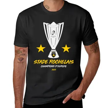 Новая футболка для регби Stade Rochelais, футболка с коротким рукавом, короткая футболка, футболки для мужчин